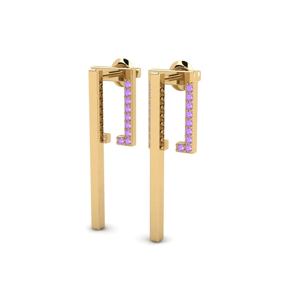 Amethyst Damen ohrring Weardefol - B