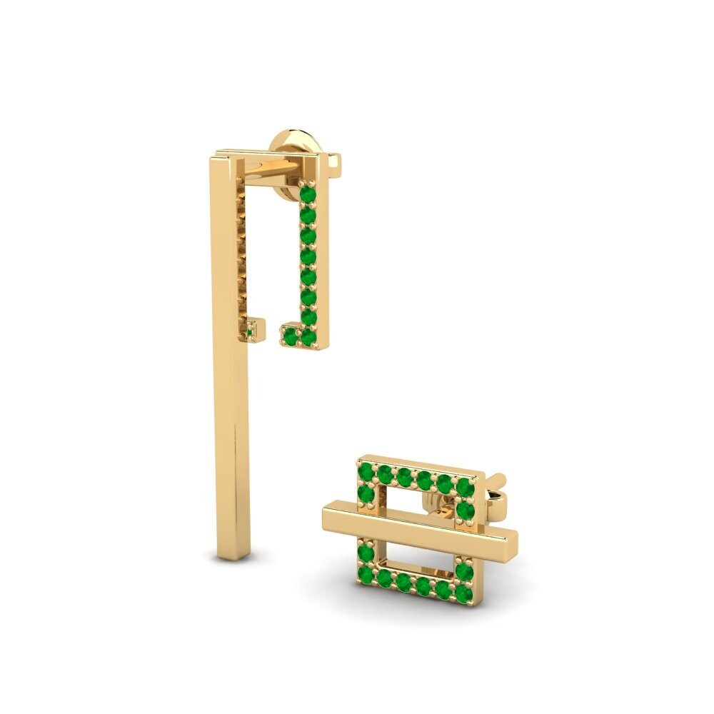 Smaragd Damen ohrring Weardefol - SET