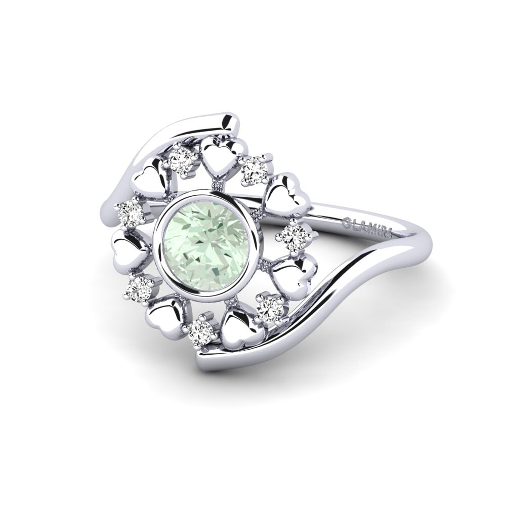 Grüner Amethyst Ring Weded