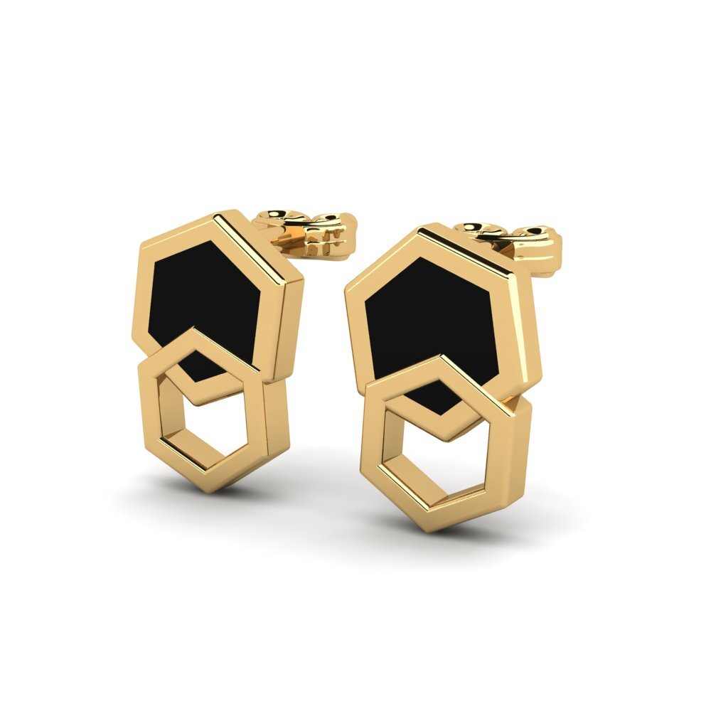 9k Oro Amarillo Pendientes Weisz