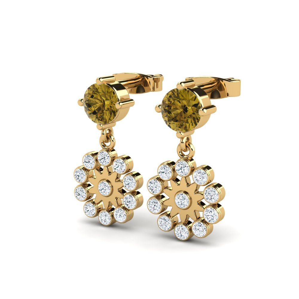 Brown Zircon Women's Earring Wenke