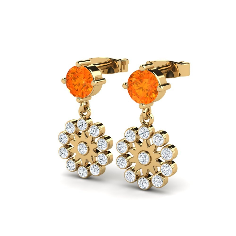 Orangefarbener Saphir Damen ohrring Wenke