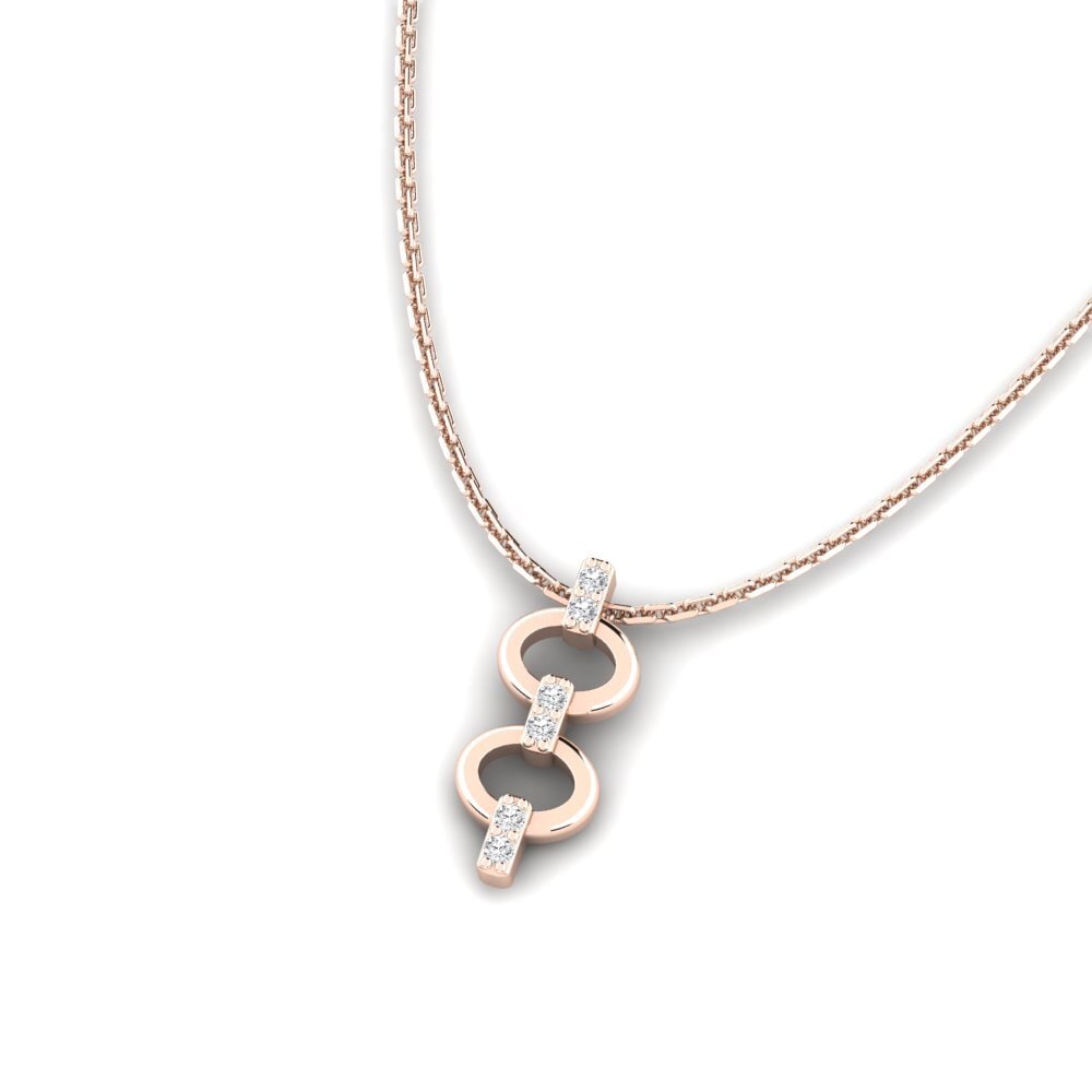 14k Oro Rosa Colgante de Mujer Wertin