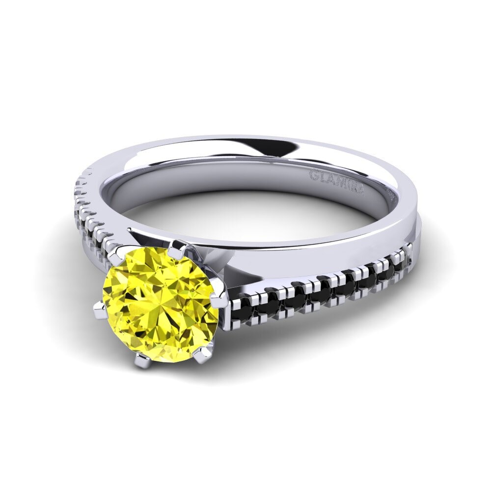 Yellow Diamond Engagement Ring Wesle 1.0 crt