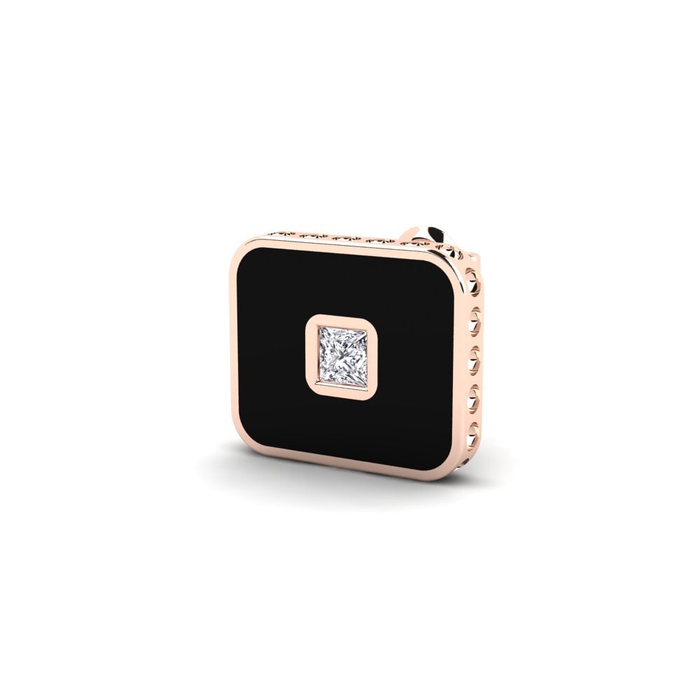 14k Oro Rosa Diamante cultivado en laboratorio Pendiente para hombre Wethrom
