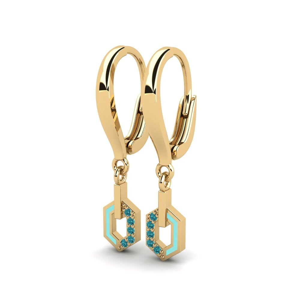 Diamante Azul Pendiente de mujer Wheats