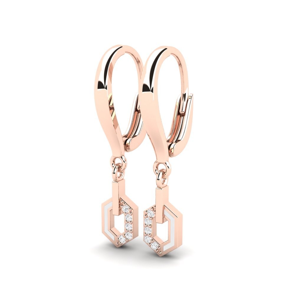 9ct Rose Gold Women's Earring Wheats