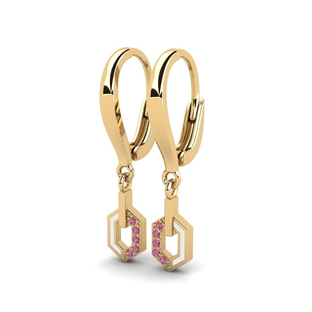Granate Rhodolite Pendiente de mujer Wheats