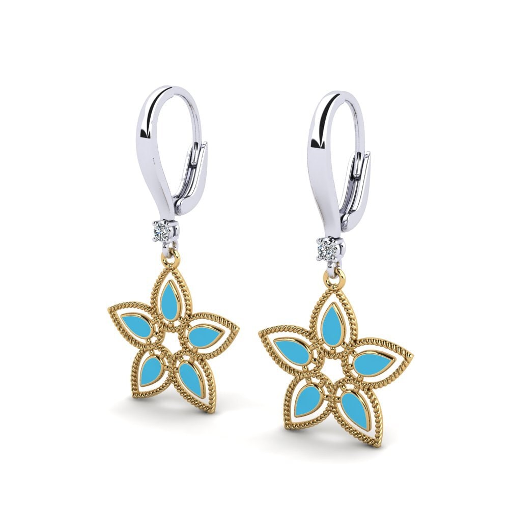 14ct Yellow & White Gold Women's Earring Whigging
