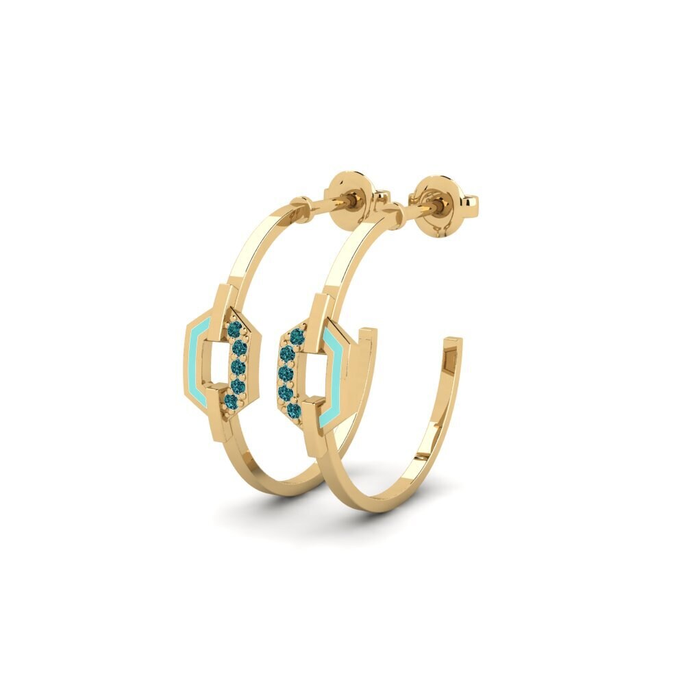 Diamante Azul Pendiente de mujer Whiteoak