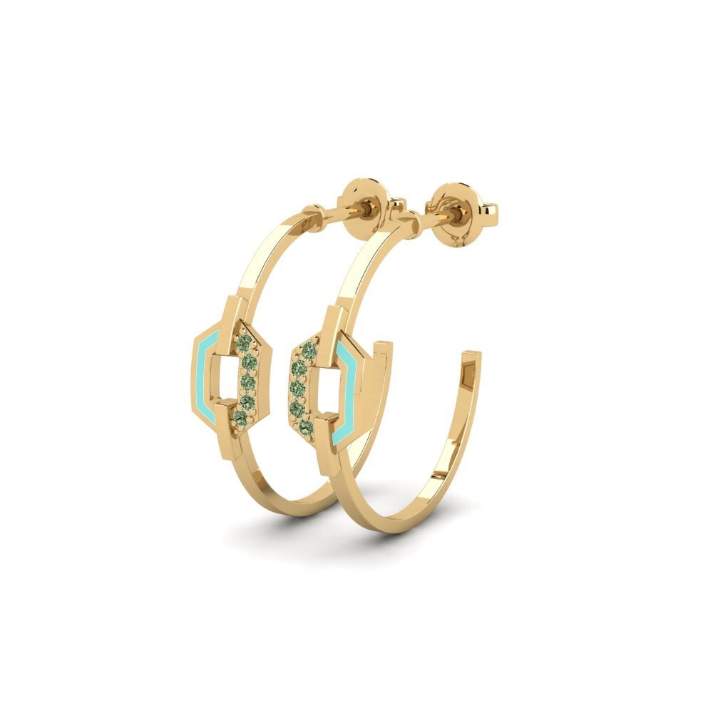 Diamante Verde Pendiente de mujer Whiteoak
