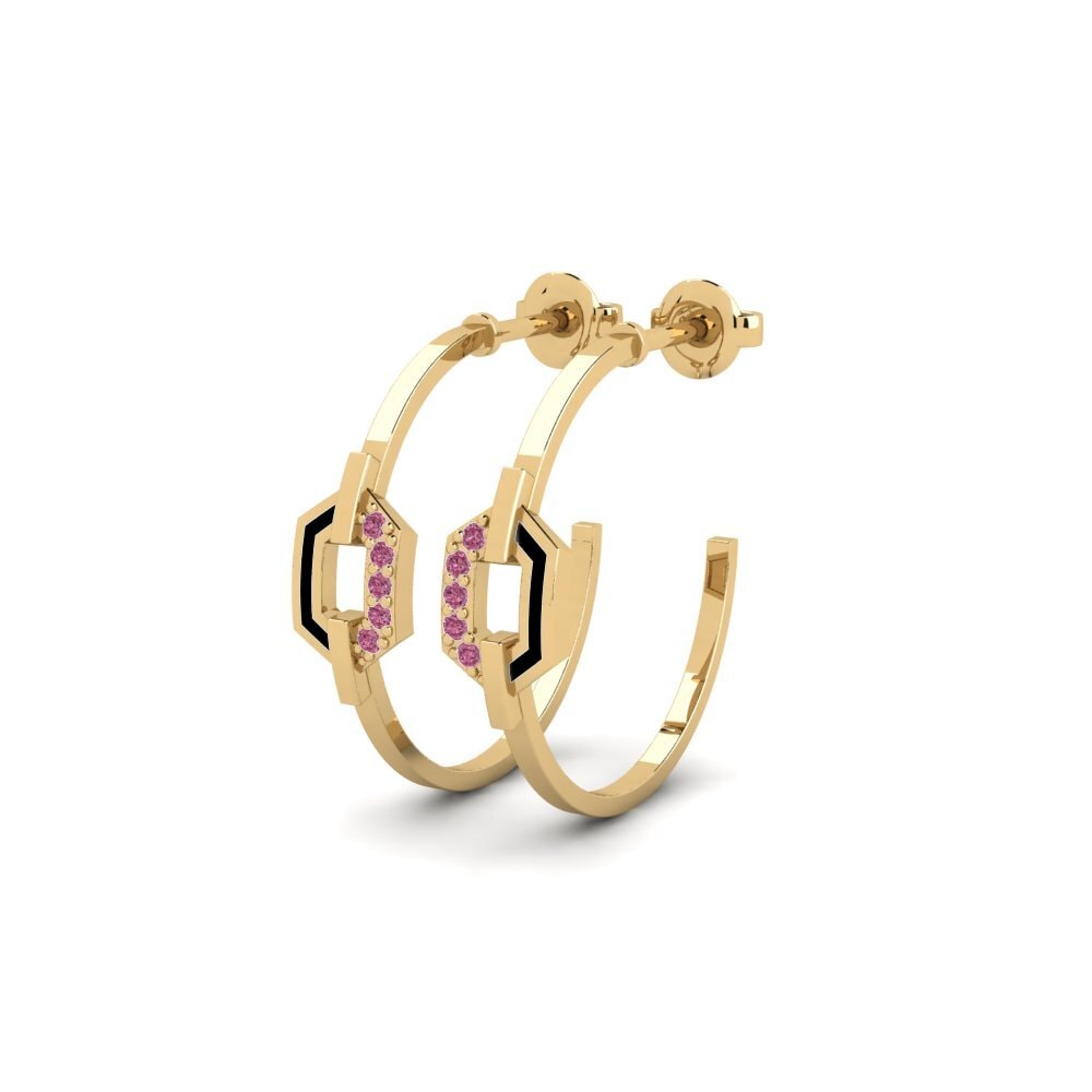 Granate Rhodolite Pendiente de mujer Whiteoak