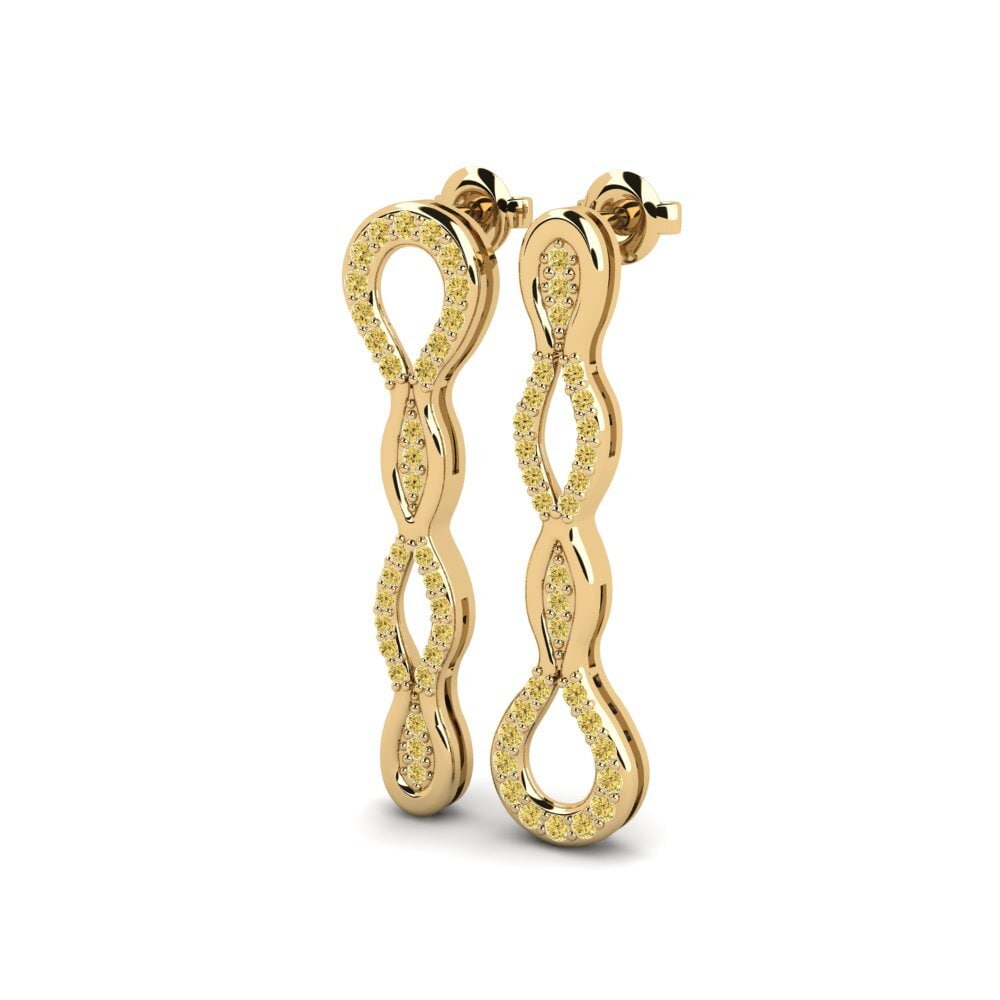 Diamante Amarillo Pendiente de mujer Whitny