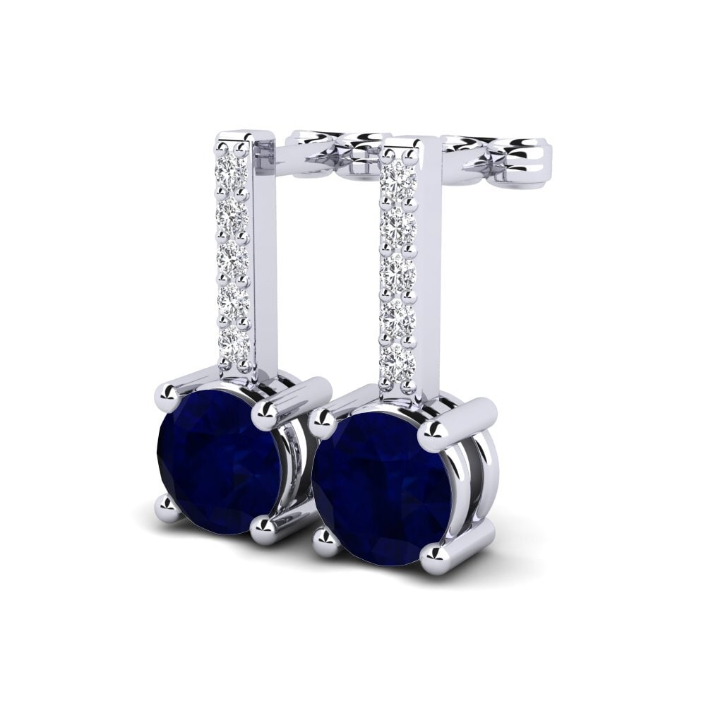 18ct White Gold Sapphire Women's Earring Whitley