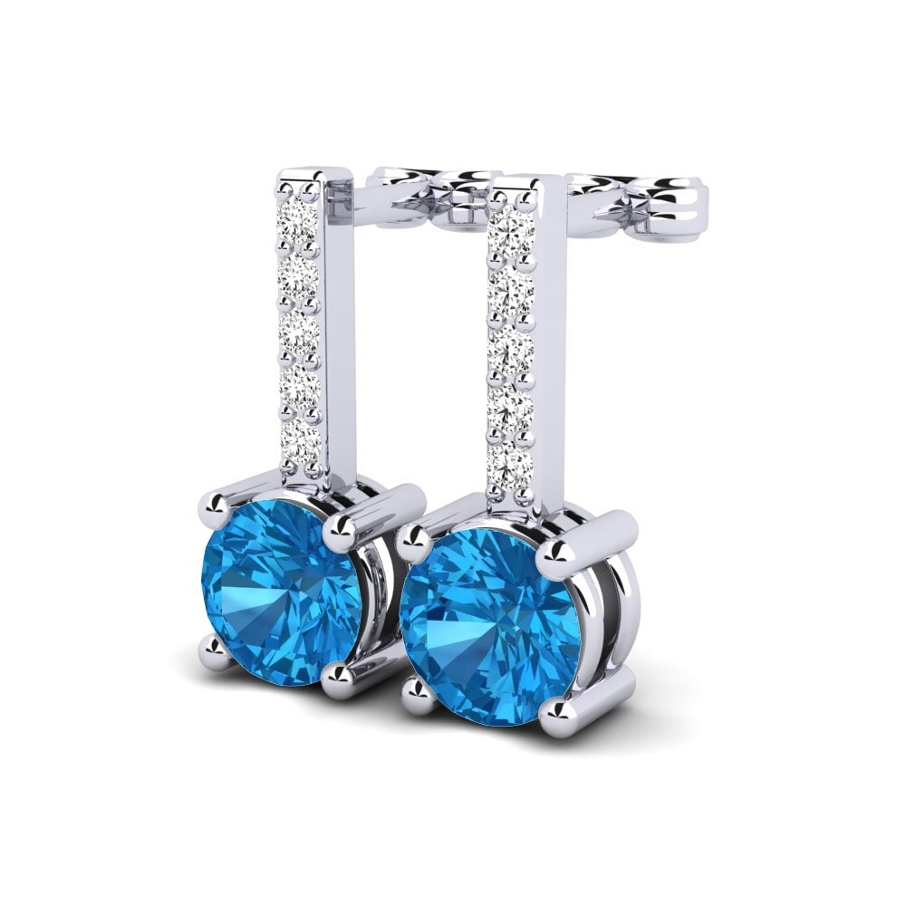 Blauer Topas Damen ohrring Whitley
