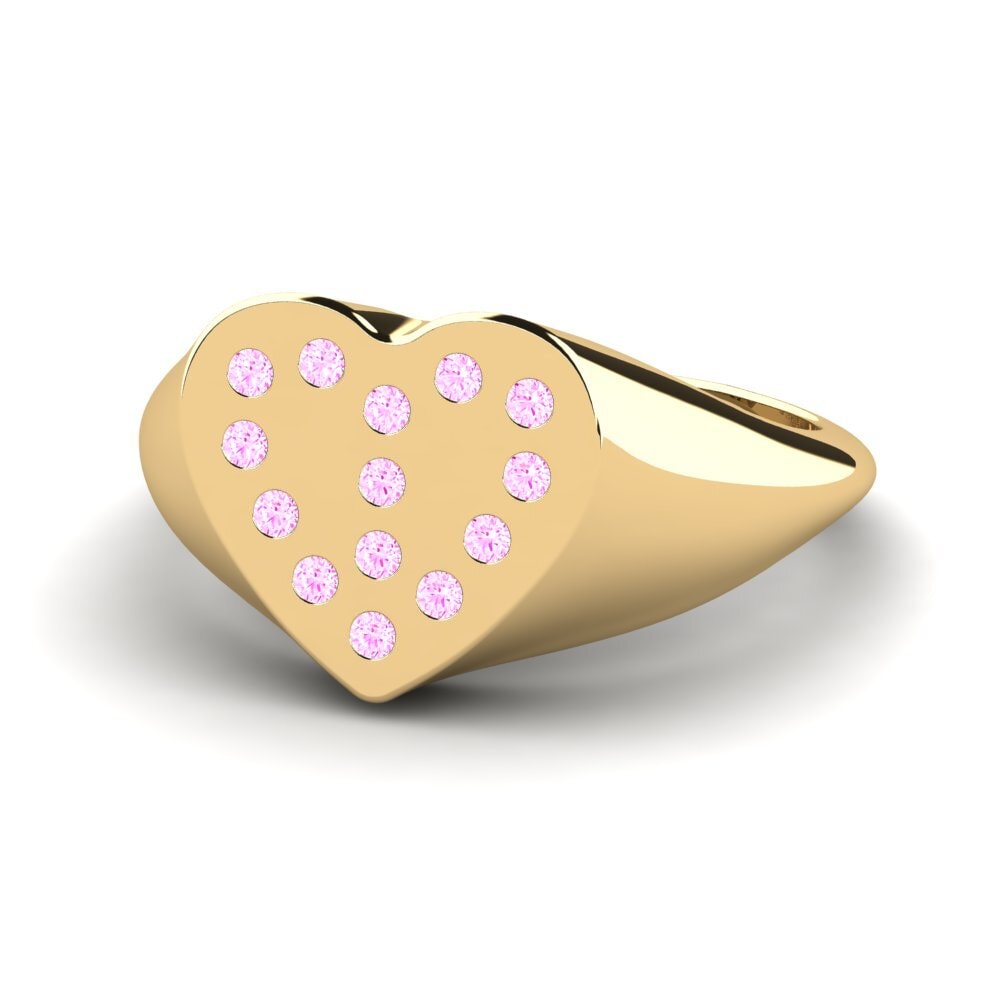 Rosa Saphir Pinker Ring Wicg