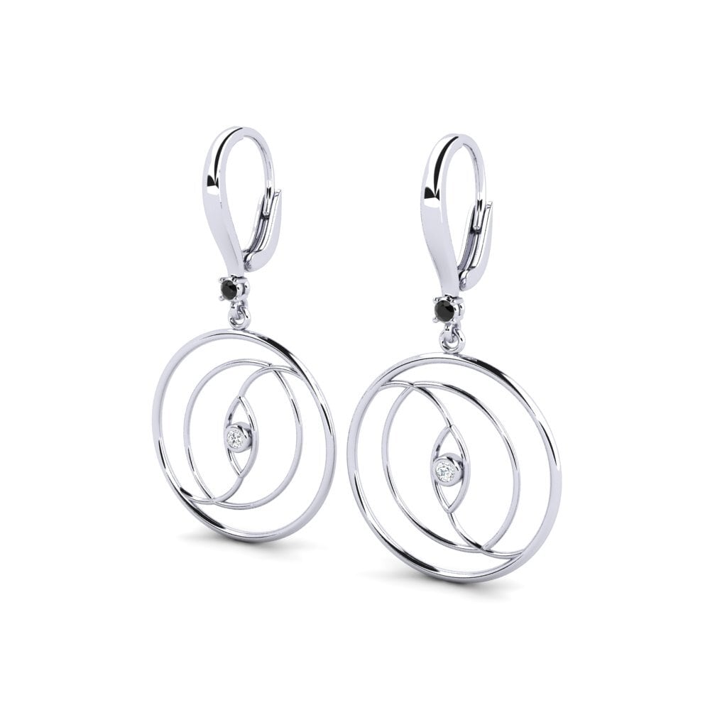 Black Sapphire Women's Earring Widow