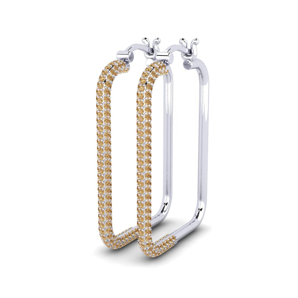 Diamante café Pendiente de mujer Wiesen