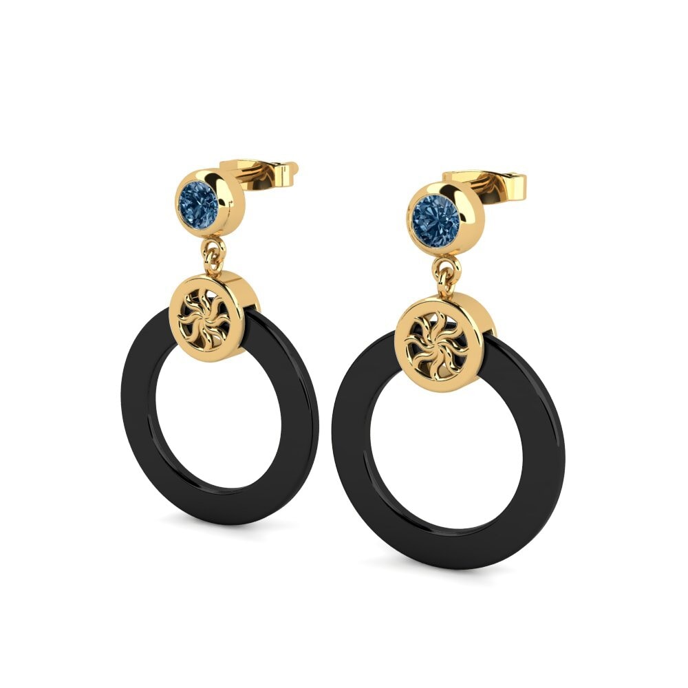 Diamante Azul Brincos Feminino Willene