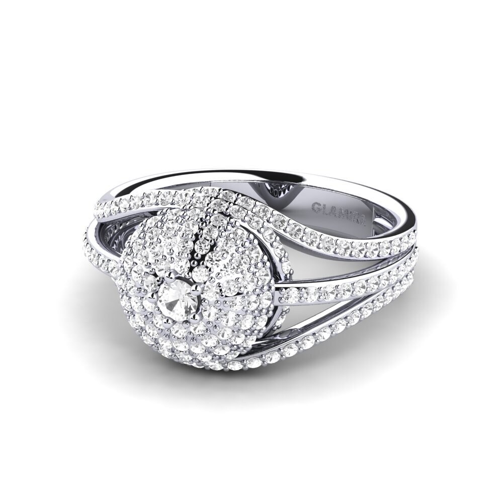 Zafiro blanco Anillo Wilson