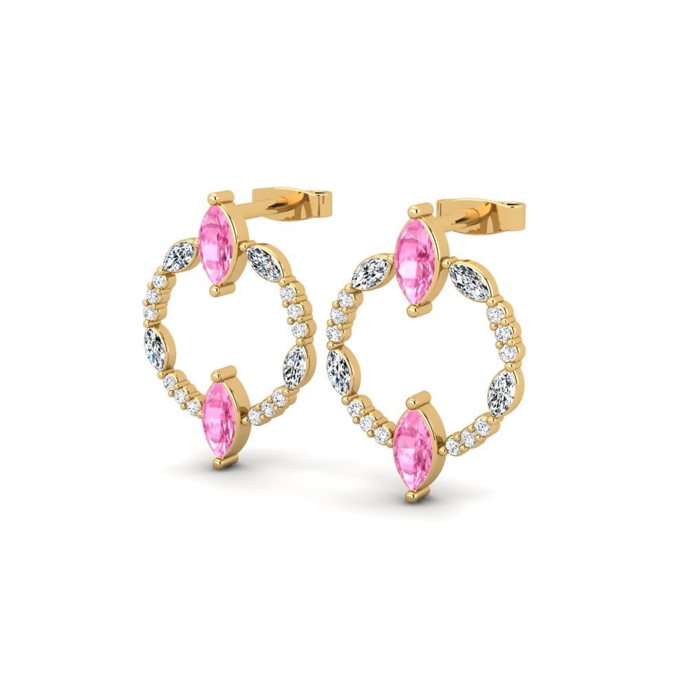 Marquise Pink Sapphire Women's Earring Wilton