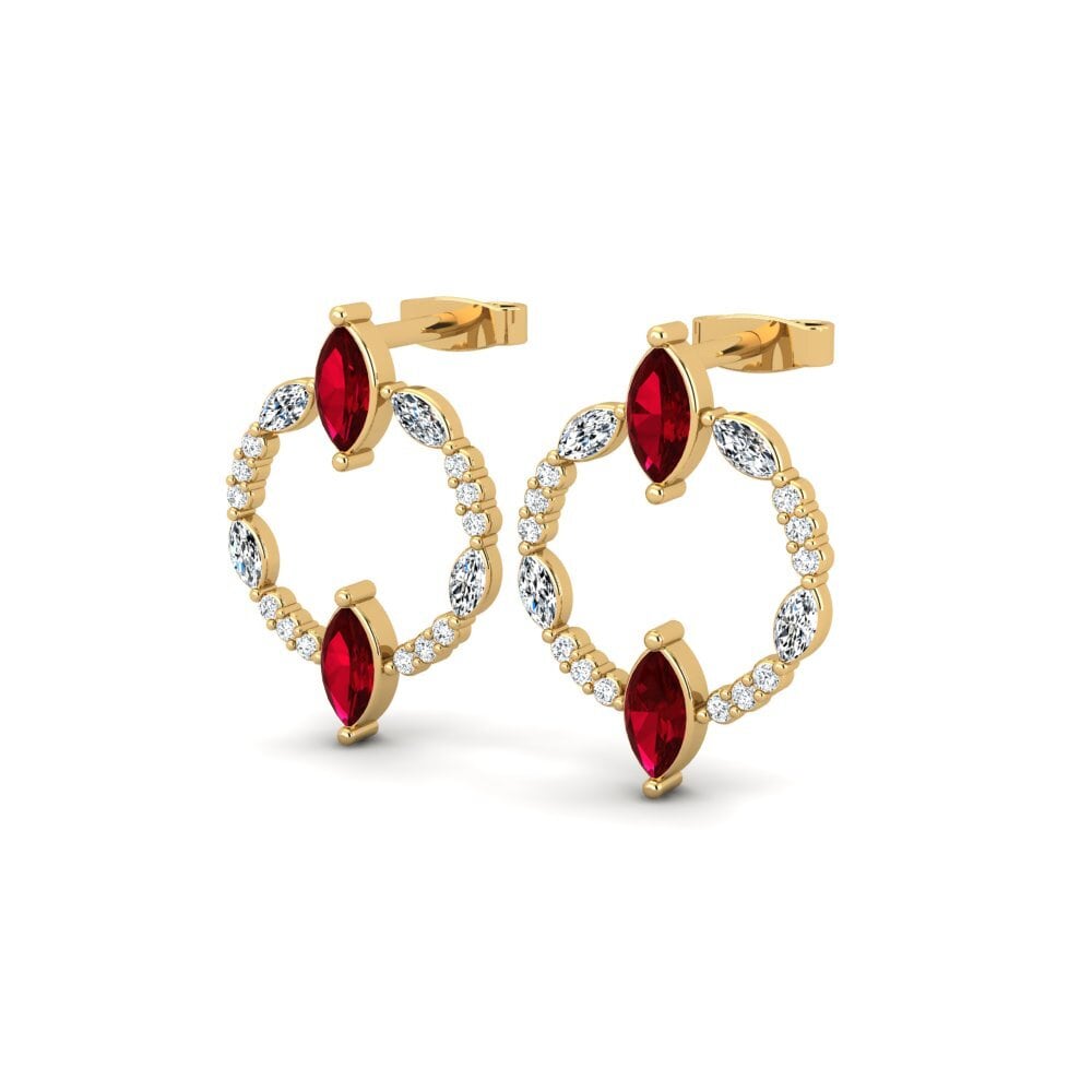 Marquesa Circonita Roja Pendiente de mujer Wilton