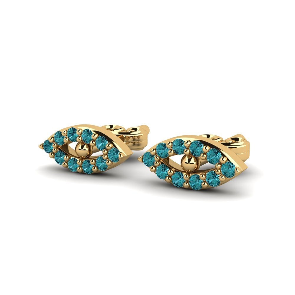 Blue Diamond Women's Earring Wingerter