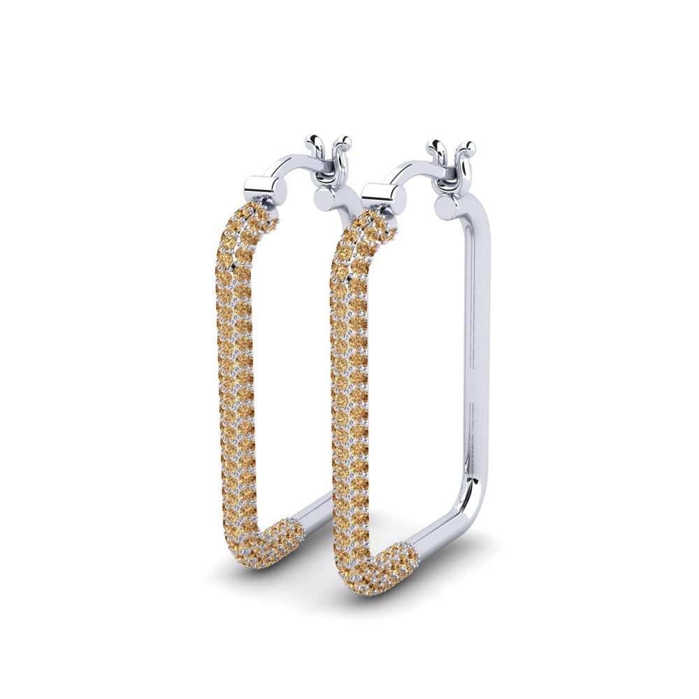 Diamante café Pendiente de mujer Wismer