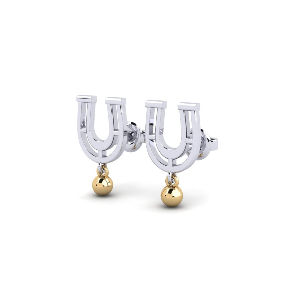 14ct White & Yellow Gold Earring Wistela