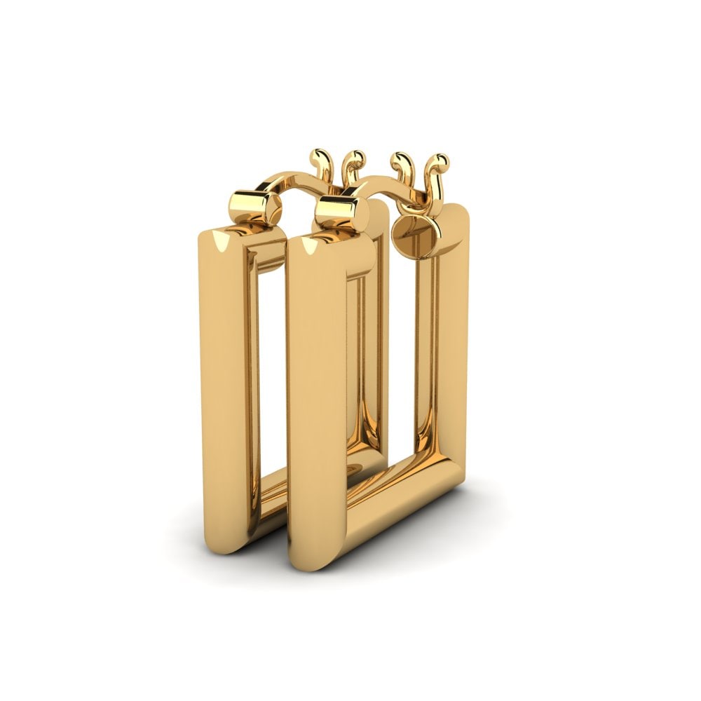 9k Oro Amarillo Pendientes Withers