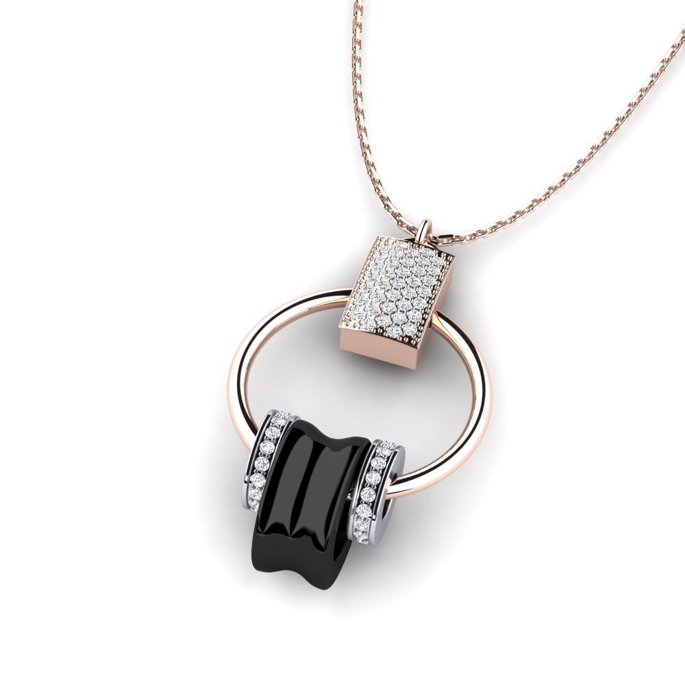 14k Oro Rosa/Blanco Colgante de Mujer Wolanski