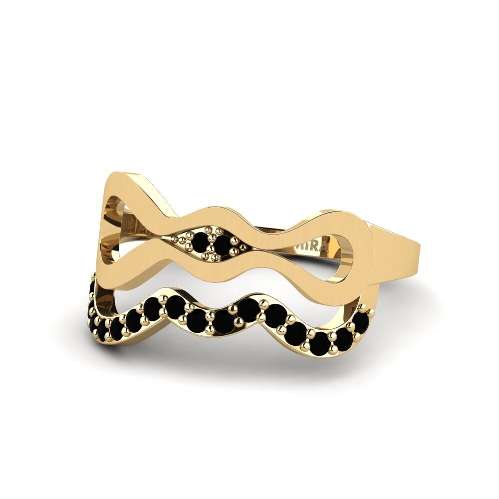 Zafiro negro Anillo Wondash