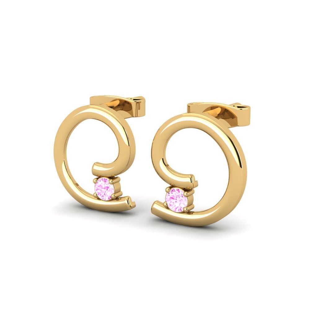 Pink Sapphire Women's Earring Woon