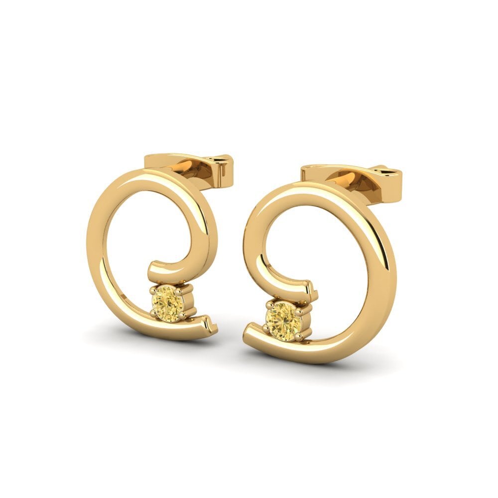 Yellow Diamond Women's Earring Woon