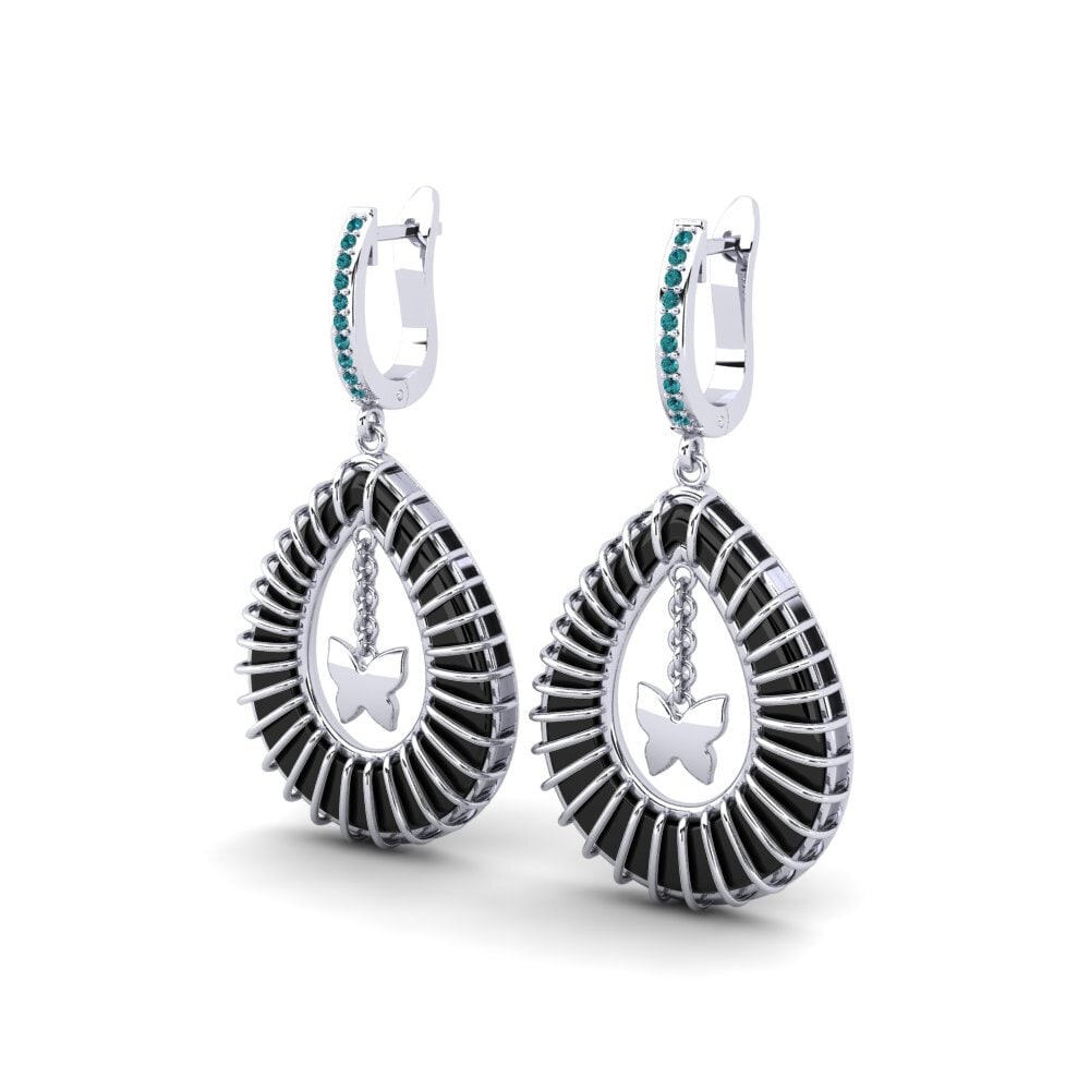 Diamante Azul Brincos Feminino Wooten