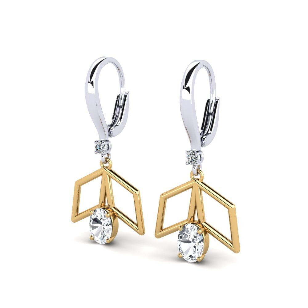 Đá Zircon Trắng Bông tai nữ Woozy