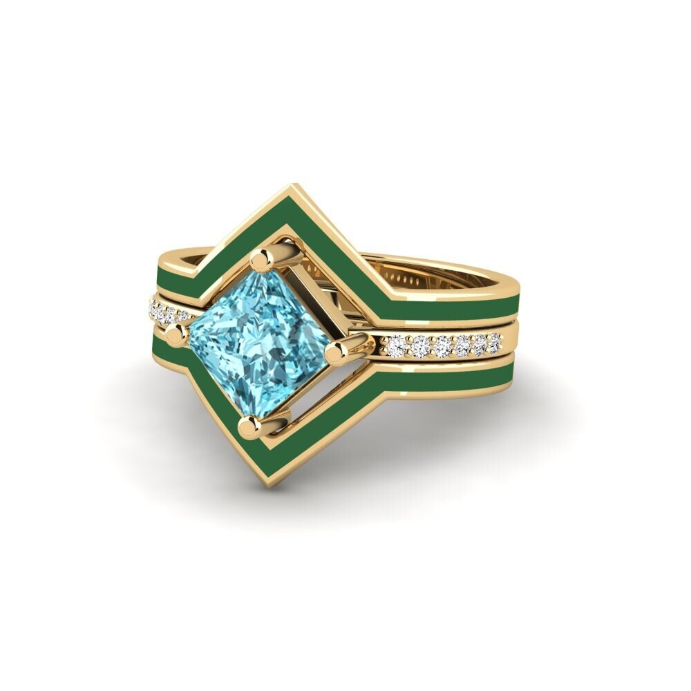 Blue Zircon Ring Wourg - SET