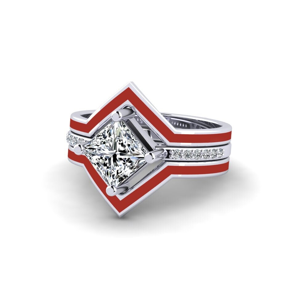 Weißgold 375 Ring Wourg - SET