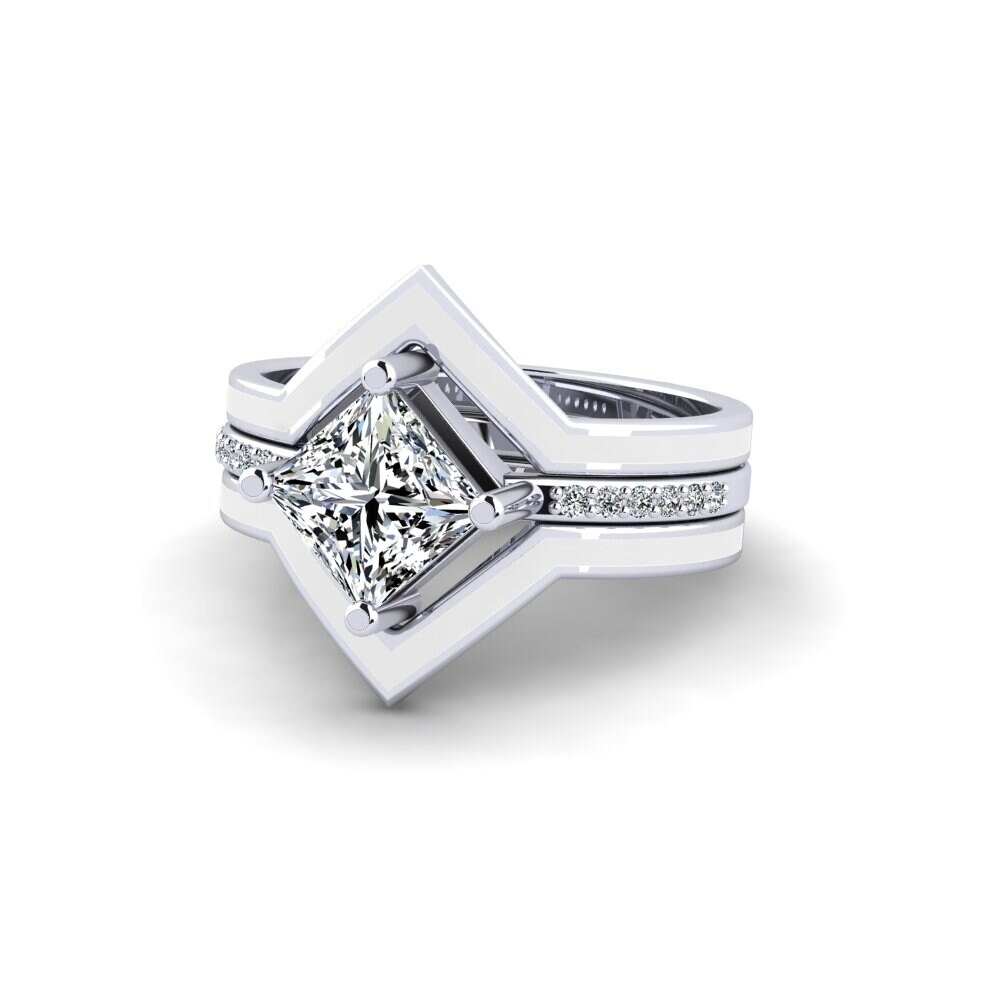 Weißgold 585 Ring Wourg - SET