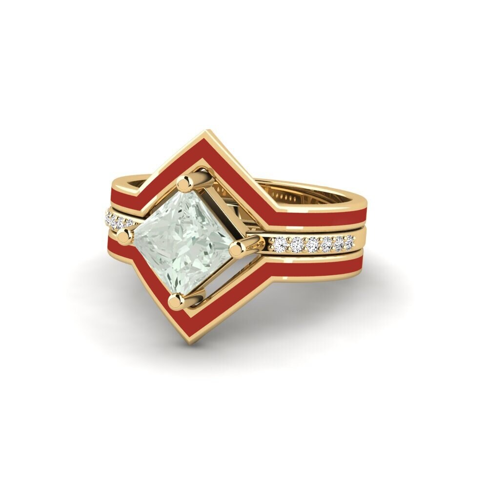 Améthyste Verte Bague Wourg - SET