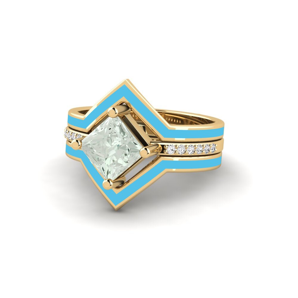 Amatista verde Anillo Wourg - SET