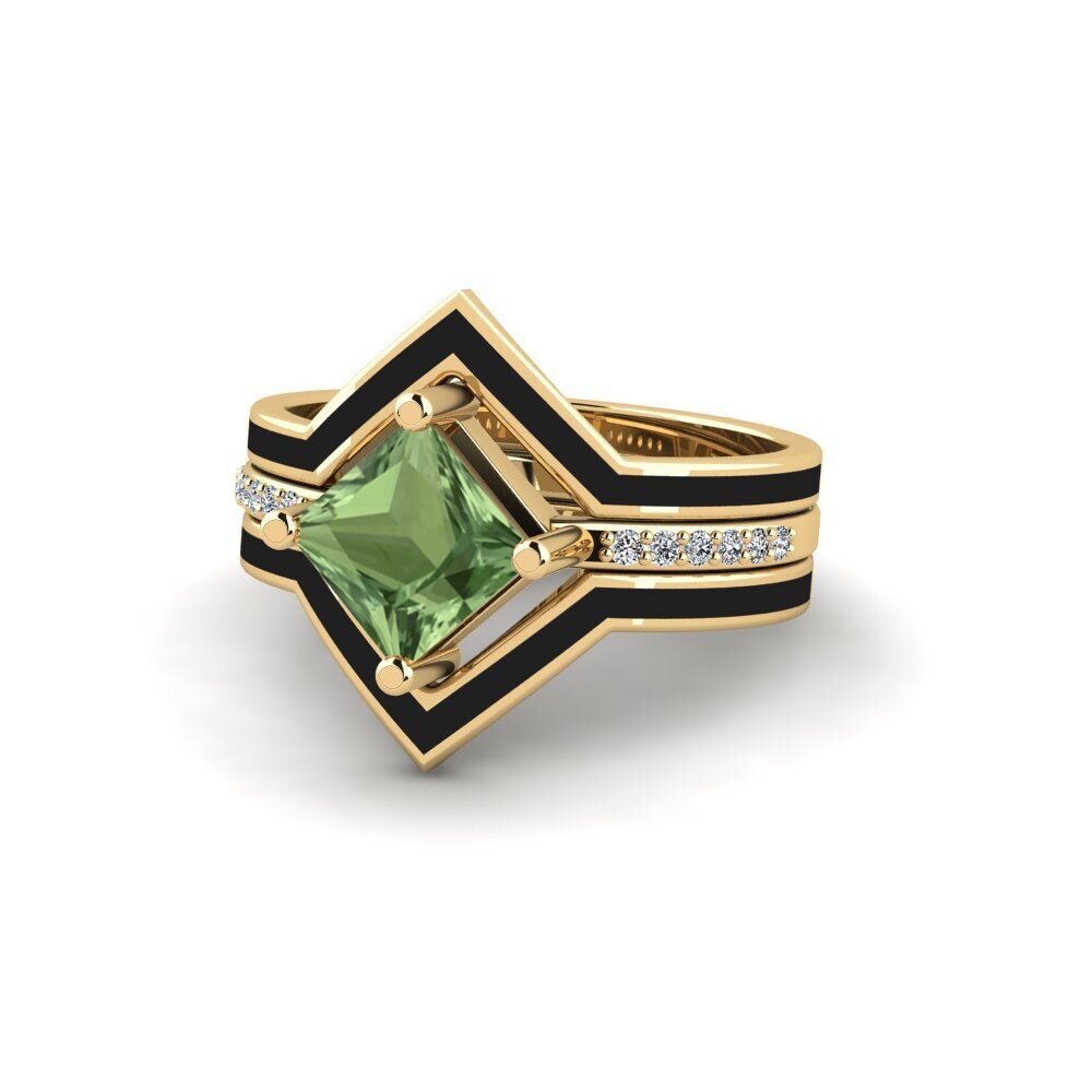 Grüner Saphir Ring Wourg - SET