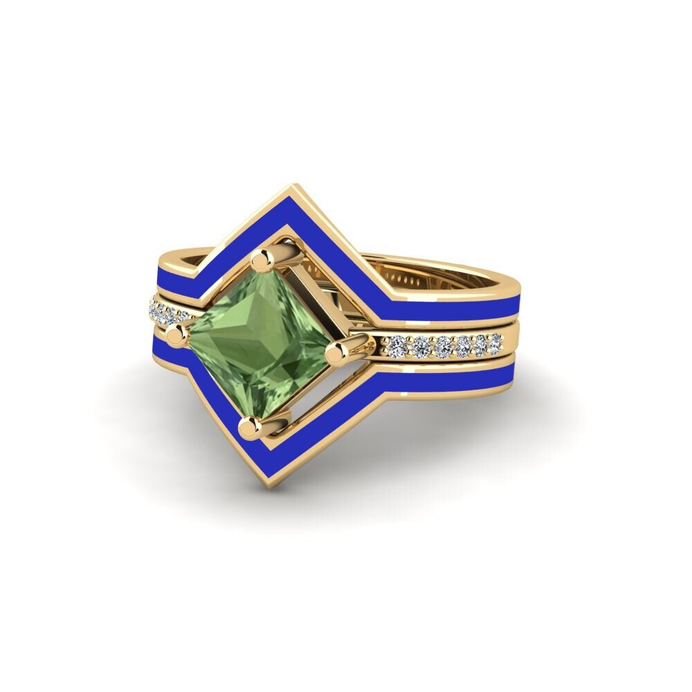 Grüner Saphir Ring Wourg - SET