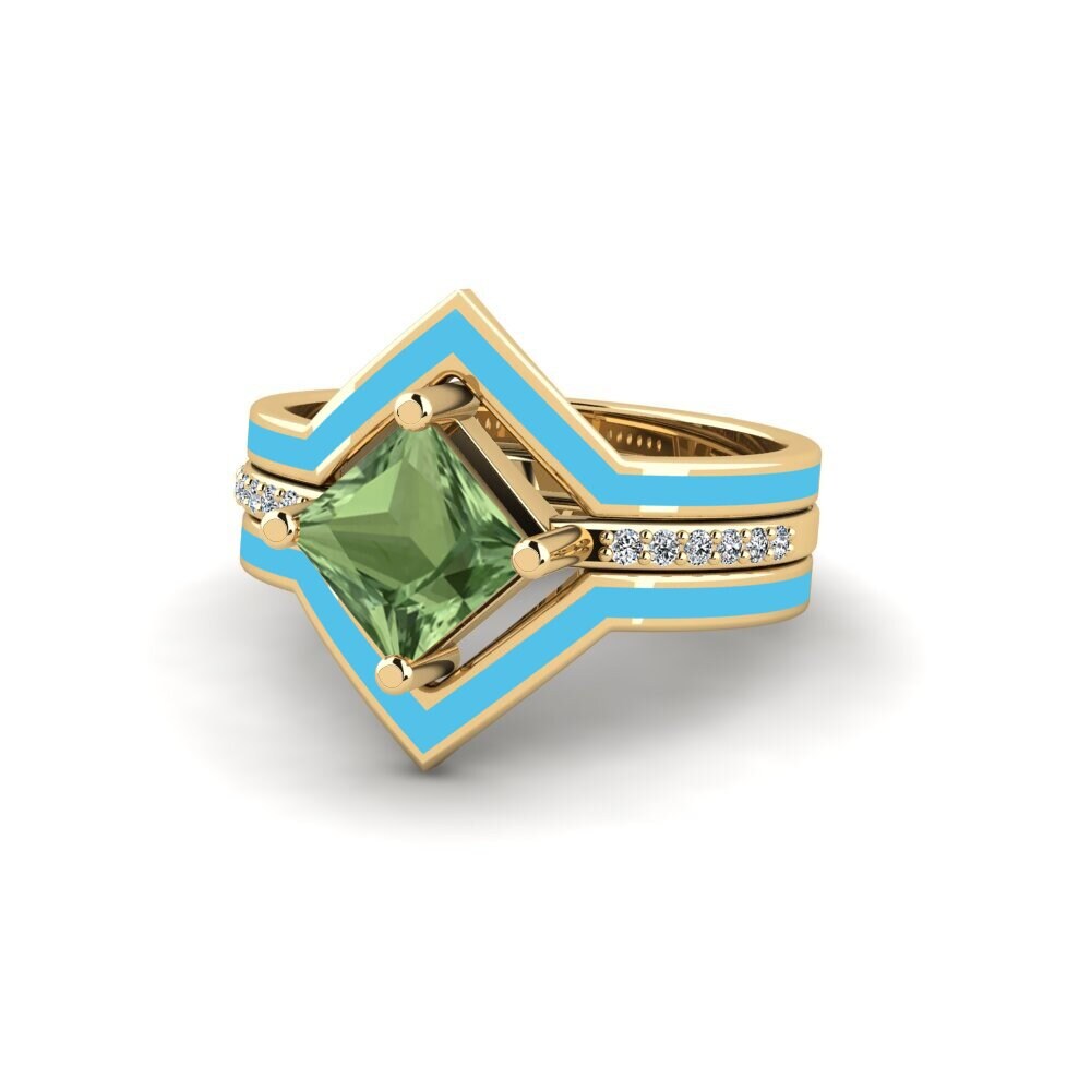 Grüner Saphir Ring Wourg - SET