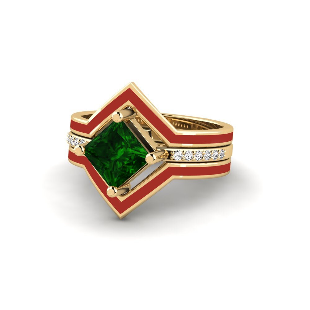 Grüner Turmalin Ring Wourg - SET