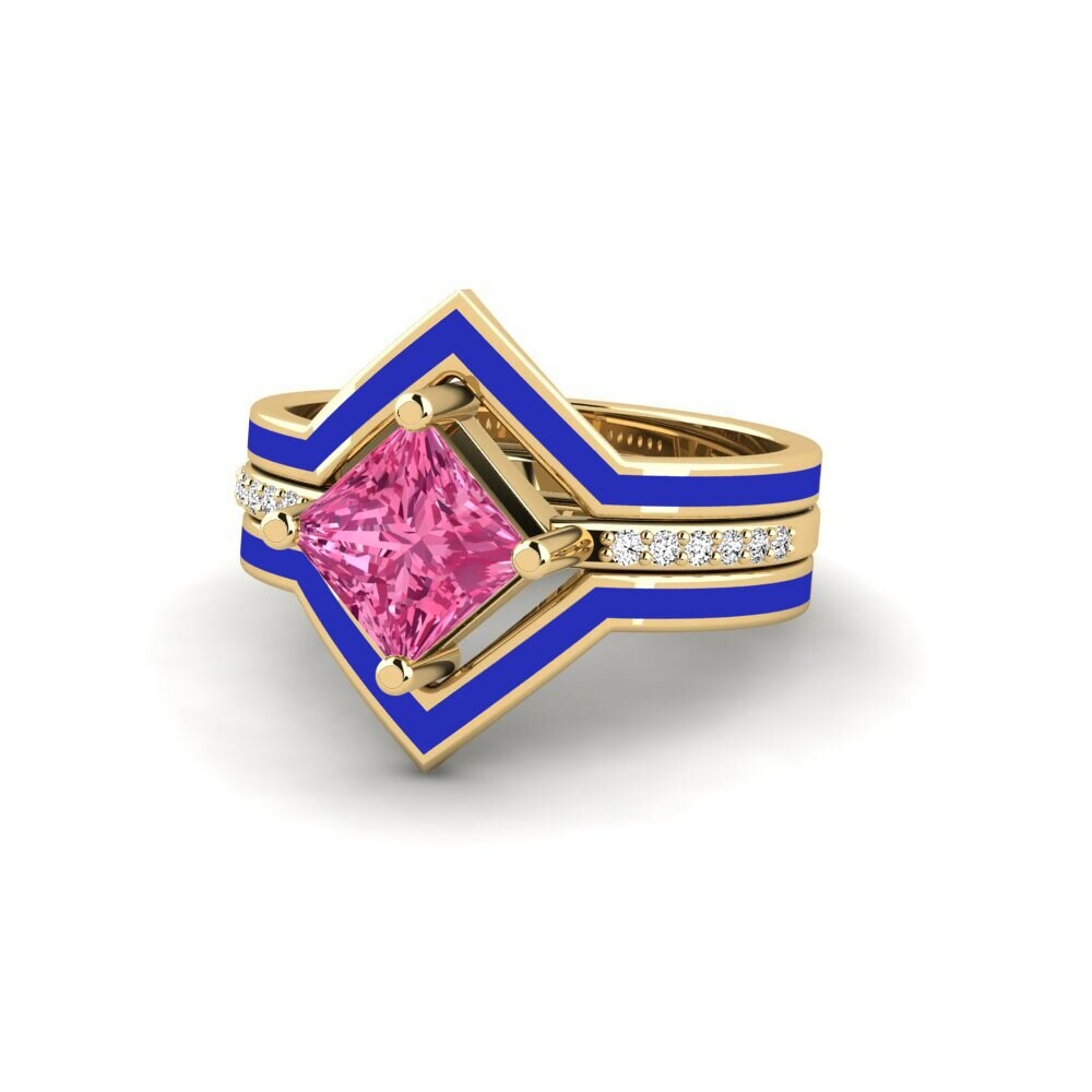 Tourmaline Rose Bague Wourg - SET