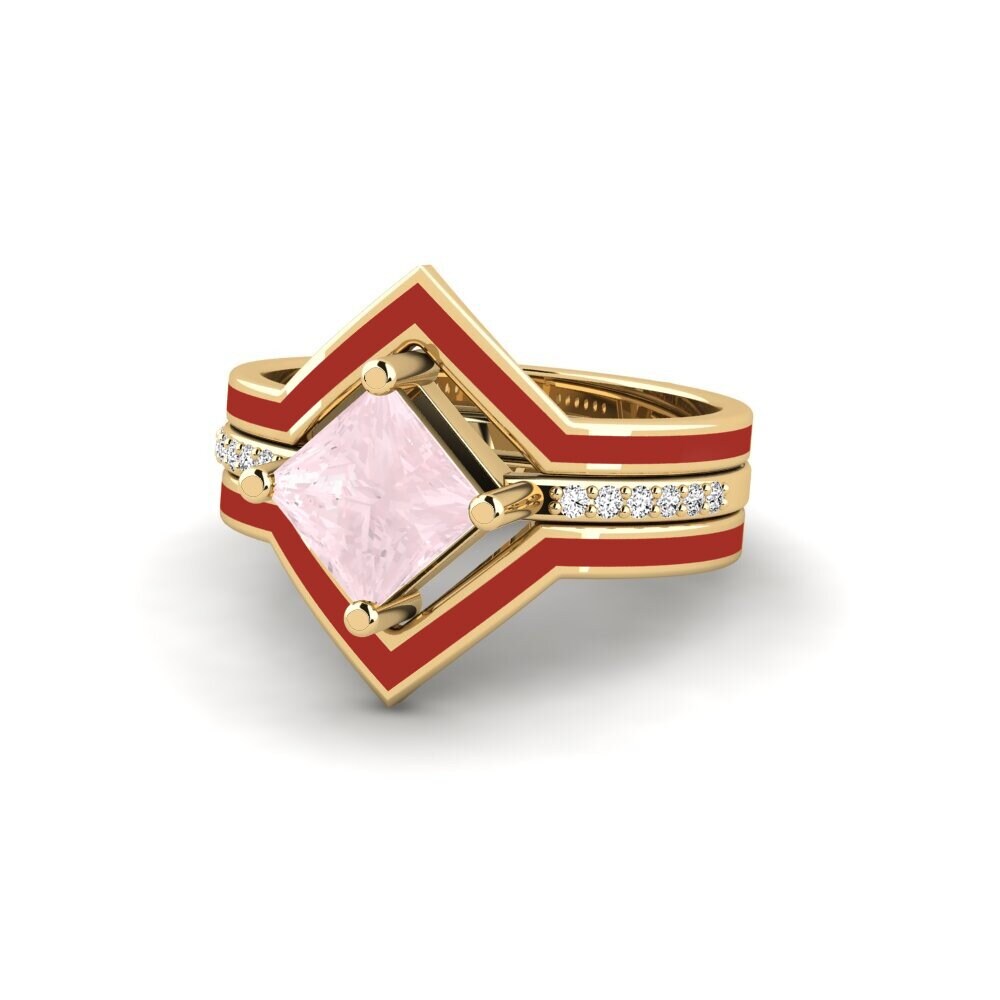 Rosenquarz Ring Wourg - SET