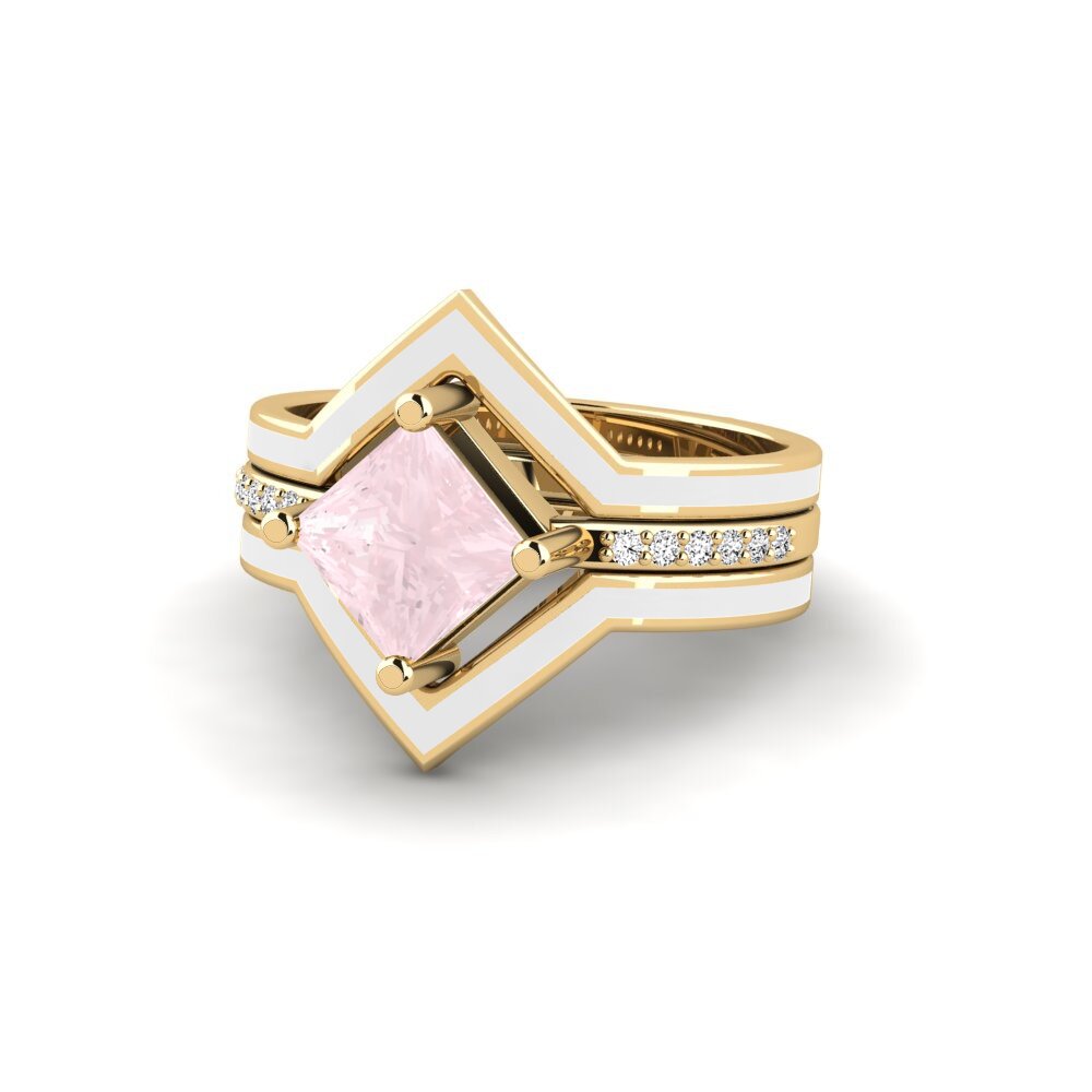 Rosenquarz Ring Wourg - SET
