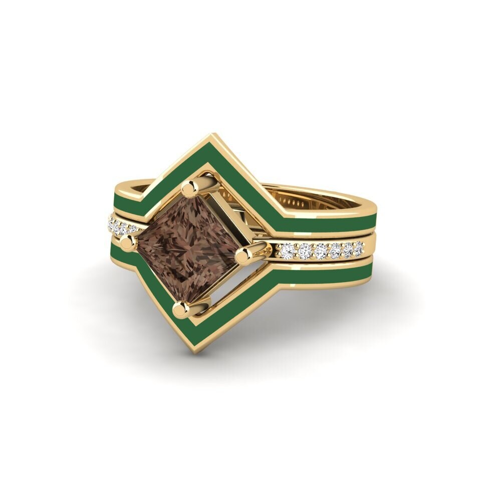 Rauchquarz Ring Wourg - SET