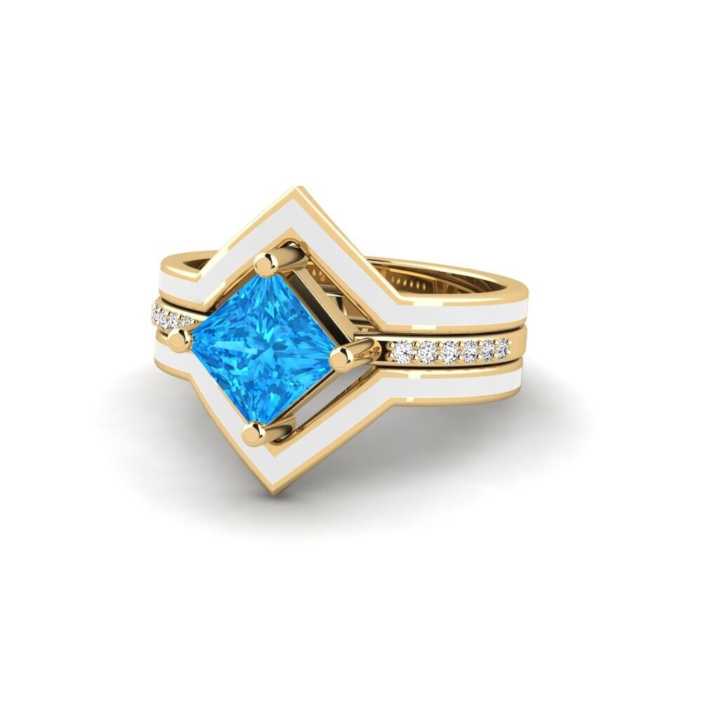 Blauer Topas Ring Wourg - SET